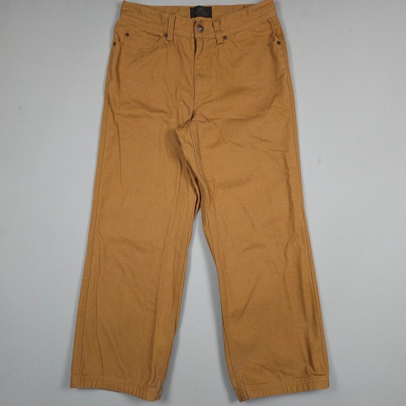 Redhead Pants Men Size 32x28 Brown Tan Canvas Nanotex Straight Leg Workwear - Picture 1 of 16